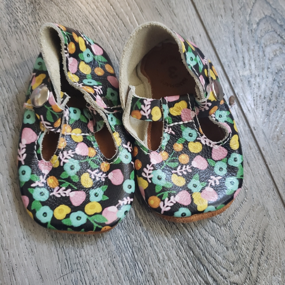Monpetit soft soled t-strap Marigold size 3